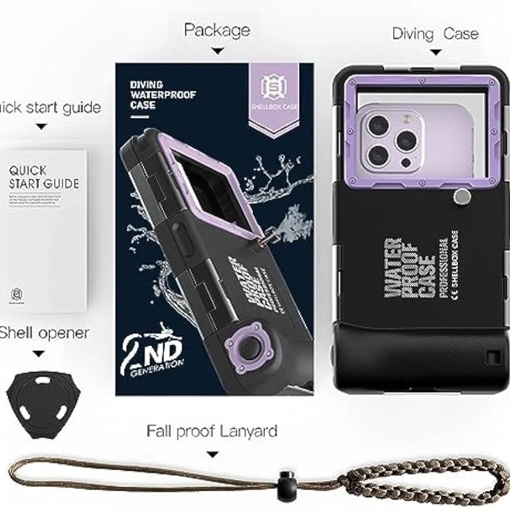 Shellbox capturing wonderful moments Waterproof gray and blue iPhone Case